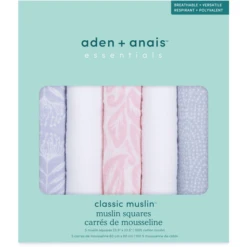 Aden + Anais™ Essential S Katoenen Mousseline Boerendoeken 5-pack Damsel 60 X 60 Cm -Winkel Voor Babyproducten aden anais essential s katoenen mousseline boerendoeken 5 pack damsel 60 x 60 cm a383643 3