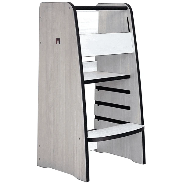 Bianconiglio Kids ® Leertoren TRUSTY Plus Vuren Wit 2 Bianconiglio Kids ® Leertoren TRUSTY Plus Vuren Wit - Afbeelding 2