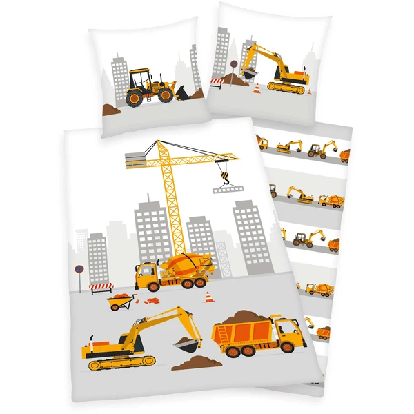 HERDING Beddengoed Bouwplaats 135 X 200 Cm 3 HERDING Beddengoed Bouwplaats 135 X 200 Cm - Afbeelding 3