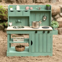 MUDDY BUDDY Buitenspeelkeuken "Explorer" Saliegroen -Winkel Voor Babyproducten muddy buddy buitenspeelkeuken explorer saliegroen a412341 3