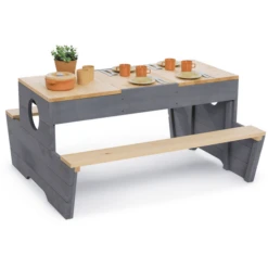 MUDDY BUDDY Speeltafel "Creator" Naturel Wolkengrijs -Winkel Voor Babyproducten muddy buddy speeltafel creator naturel wolkengrijs a412358 4