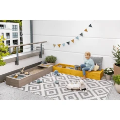 MUDDY BUDDY Zandbak "Flexy Style " Warm Grijs-oker -Winkel Voor Babyproducten muddy buddy zandbak flexy style warm grijs oker a412733 4