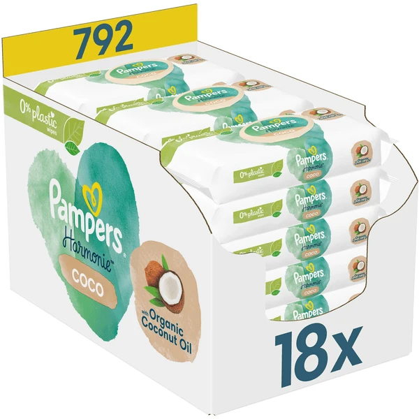 Pampers® Pampers Natte Doekjes Harmony Coco, 792 Doekjes (18 X 44 Stuks) 1 Pampers® Pampers Natte Doekjes Harmony Coco, 792 Doekjes (18 X 44 Stuks)
