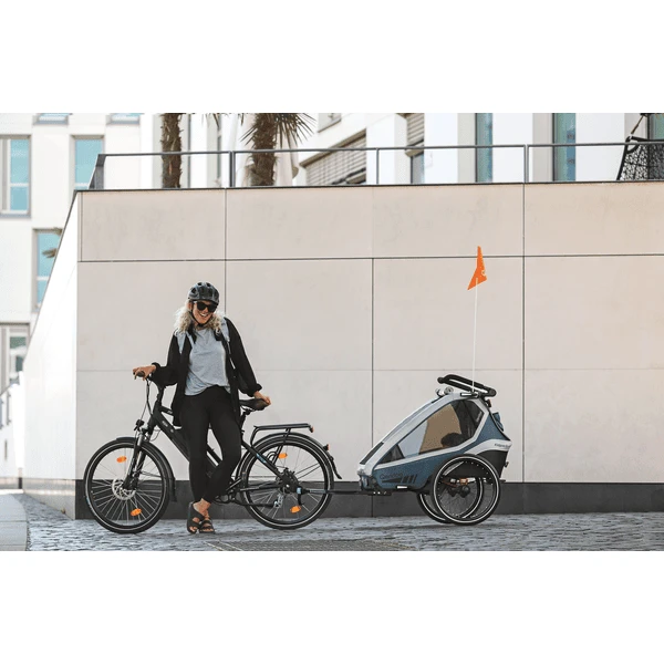 Qeridoo ® Kidgoo1 Navy Blauw Kinderfietskar 2 Qeridoo ® Kidgoo1 Navy Blauw Kinderfietskar - Afbeelding 2